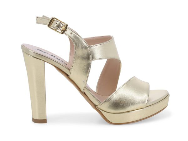 Melluso sandali tacco alto con plateau pelle